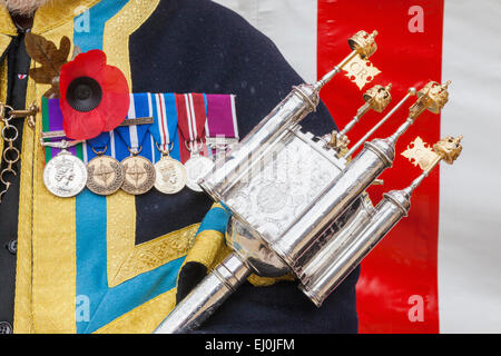 England, London, The Lord Mayor's Show, Tower Ward Mace Stock Photo