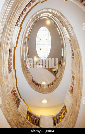 England, London, Whitehall, The National Liberal Club, The Interior Circular Staircase Stock Photo