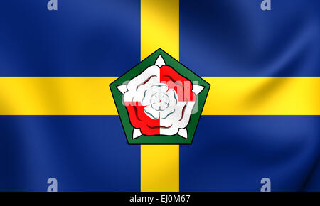 Flag of Pembrokeshire, Wales. Close Up. Stock Photo