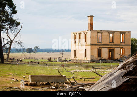 An abandoned homestead from the 1800s in rural Victoria, Australia. Stock Photo