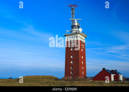 Brick, Germany, Europe, main island, Helgoland, high seas, deep-sea  island, island, isle, coast, lighthouse, sea, seashore, Nort Stock Photo