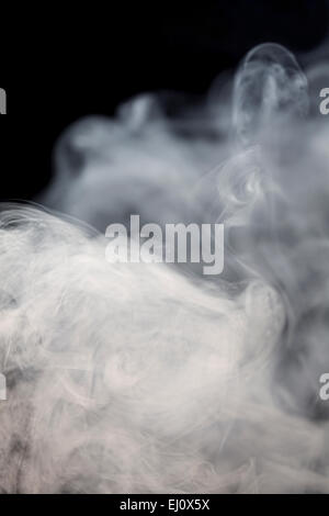 blurry smoke with black background for overlays Stock Photo