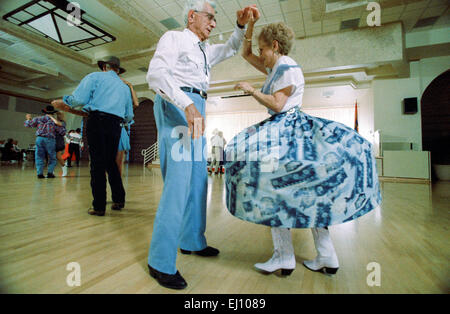 SUN CITY, AZ - JULY 1: Residents of Sun City retirement community participate in activities in Sun City, Arizona in July, 1997. Stock Photo