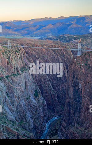 Royal Gorge, Royal Gorge Bridge and Arkansas River, Canon City, Colorado USA Stock Photo