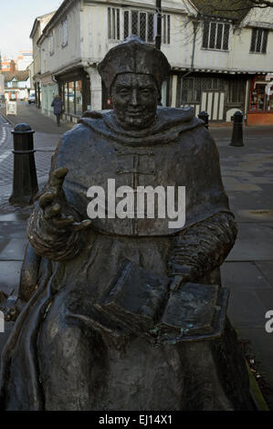 Statue of Cardinal Thomas Wolsey, Ipswich, Suffolk, UK. Stock Photo