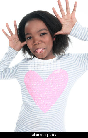 Portrait of a young columbian little girl. Stock Photo