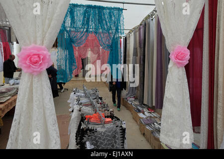 People shopping at the Bedouin market at the outskirts of Beersheba also spelled Beer-Sheva the largest city in the Negev desert of southern Israel Stock Photo