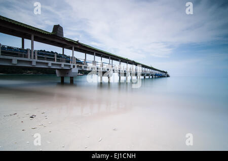 Long exposure tioman jetty Stock Photo