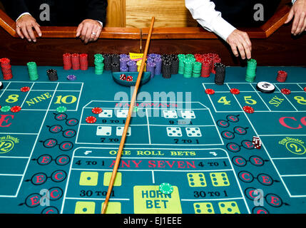 Craps table Stock Photo
