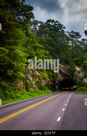 Mary's Rock Tunnel, on Skyline Drive in Shenandoah National Park, Virginia. Stock Photo