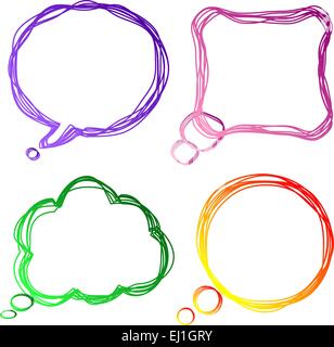 Set of colourful speech Bubbles, vector illustration Stock Vector