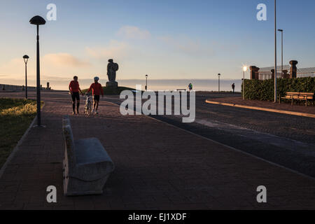 Breogán statue near Tower of Hercules. The oldest Roman lighthouse still used as a lighthouse. A Coruña. Galicia. Spain. Stock Photo