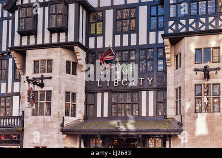 The famous shop front of Liberty, Regent Street, London, England. Stock Photo
