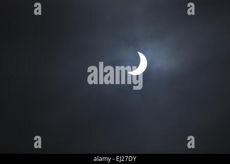 Swindon, Wiltshire, UK. 20th Mar, 2015. Friday, 20th March 2015. A partial solar eclipse taken from Swindon, Wiltshire, UK. Credit:  Anna Stowe/Alamy Live News Stock Photo