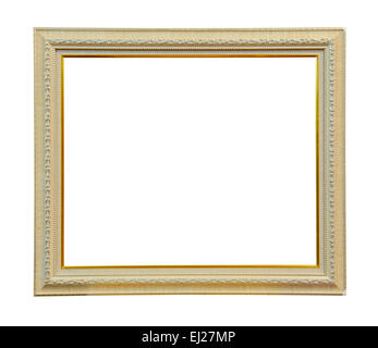 White wooden photo frame Stock Photo