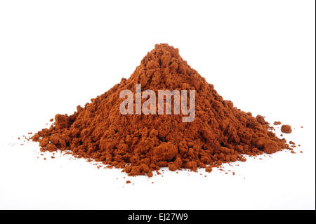 cocoa powder isolated on white background Stock Photo