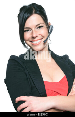 one beautiful smiling caucasian business woman portrait Stock Photo