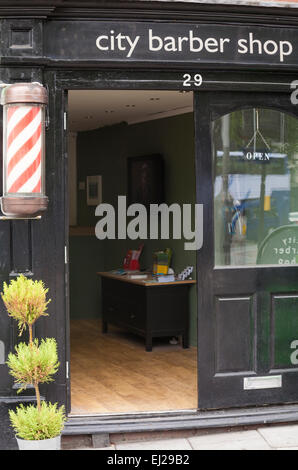 City Barber Shop, 29 St Augustine's Parade, Bristol in May Stock Photo