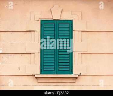 Photograph of Traditional Italian style Shutters. Stock Photo