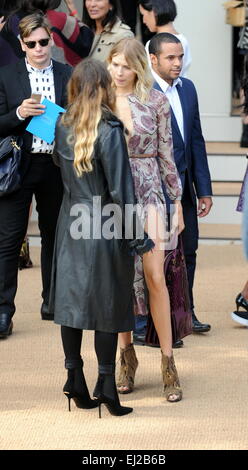 London Fashion Week Spring/Summer 2015 - Burberry - Arrivals Featuring: Guest Where: London, United Kingdom When: 15 Sep 2014 Stock Photo