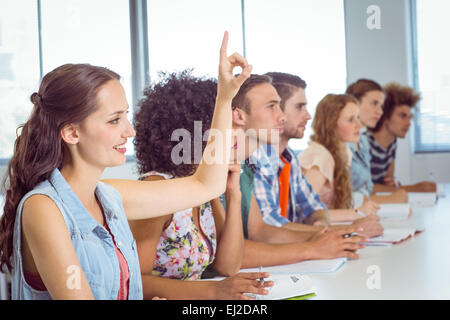 Fashion students being attentive in class Stock Photo
