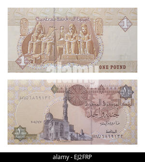 banknotes 1 Egyptian pound Stock Photo