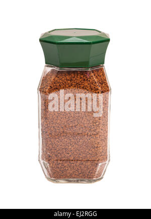 Jar of coffee isolated on white Stock Photo