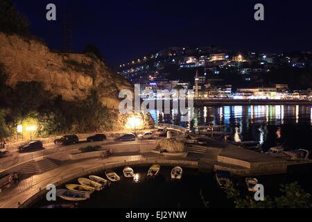 night landscape resort in Montenegro Stock Photo