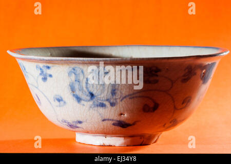 Ming Dynasty Chinese bowl in studio setting Stock Photo