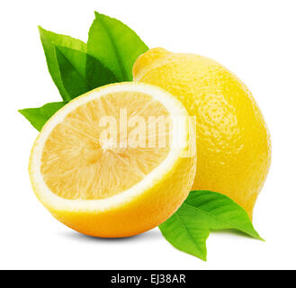 juicy lemons isolated on the white background Stock Photo