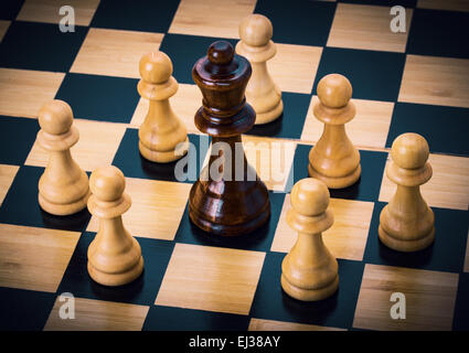 chess on the chessboard Stock Photo