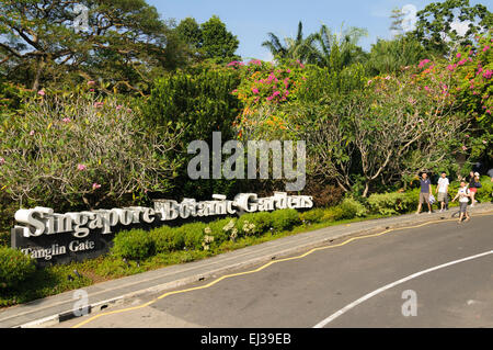 Singapore Botanic Gardens Tanglin Gate entrance Stock Photo