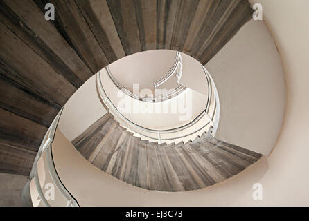 Spiral staircase, view from below Stock Photo