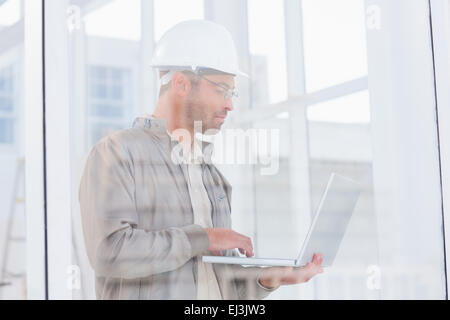 architect using laptop in office Stock Photo