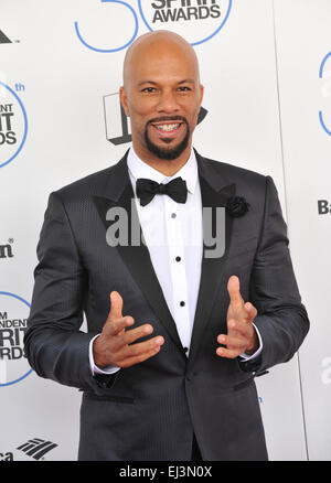 SANTA MONICA, CA - FEBRUARY 21, 2015: Common at the 30th Annual Film Independent Spirit Awards on the beach in Santa Monica. Stock Photo