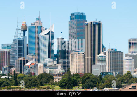 Sydney central business district viewed from the harbour,Sydney Australia Stock Photo