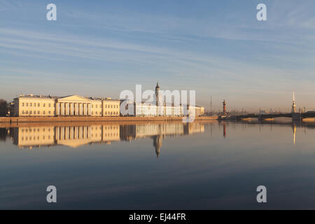 Saint Petersburg Scientific Center of the Russian Academy of Sciences and Kunstkamera, St. Petersburg, Russia. Stock Photo