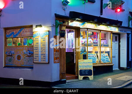 Fish and Chip shop in Appledore, Devon Stock Photo - Alamy