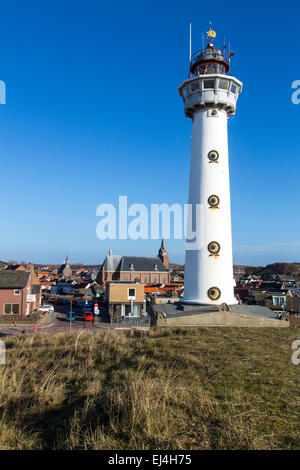 Egmond aan Zee, North Holland, Netherlands, historic light house, Stock Photo