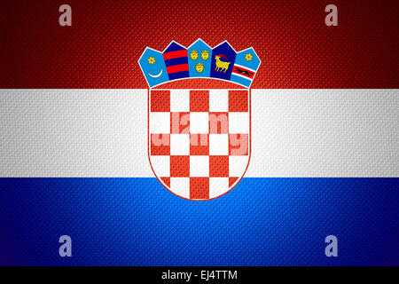 Croatia flag or banner on abstract texture Stock Photo