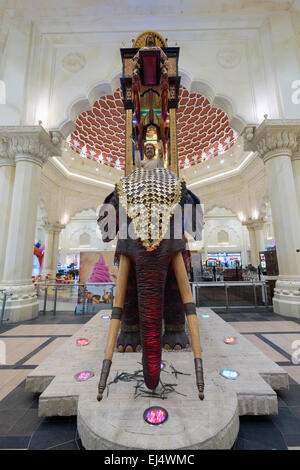 Interior of India Court at  Ibn Battuta shopping mall in Dubai United Arab Emirates Stock Photo