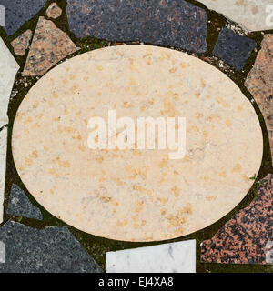 Marble oval copyspace plate Stock Photo