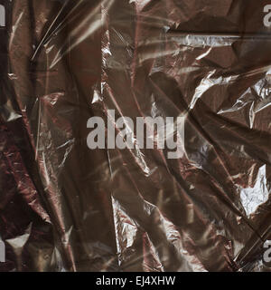 Crumpled black plastic bag Stock Photo