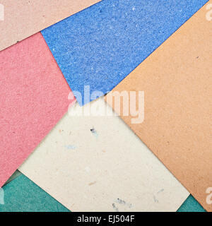 Composition of multiple cardboard paper sheets Stock Photo
