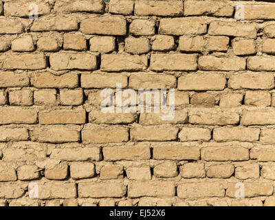 Detail close up of an area of mud brick wall, Egypt Africa Stock Photo