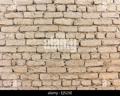 Detail close up of an area of mud brick wall, Egypt Africa Stock Photo