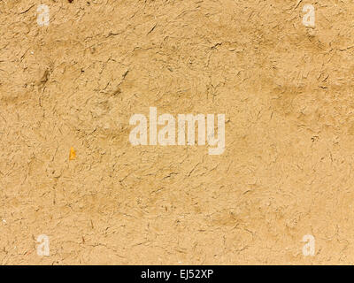 Detail close up of an area of mud rendered wall, Egypt Africa Stock Photo