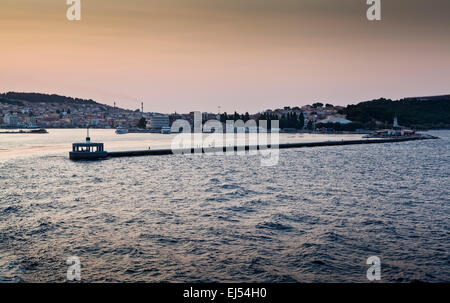 The port and Harbour of Mytilene in Lesbos, Greece. Stock Photo