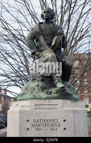 Statue of Nataniel Hawthorne, Salem, Massachusetts, USA Stock Photo