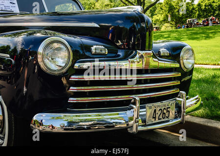 1947 Ford Super Delux Coupe, Antique Car Show, Armstrong Street, Old Town Fairfax, Virginia Stock Photo